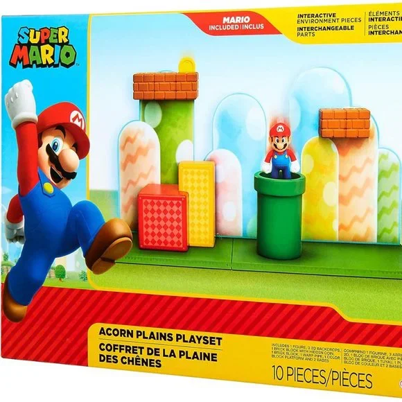 SUPER MARIO Nintendo Acorn Plains 2.5” Figure Playset with Feature Accessories - Picture 4 of 6